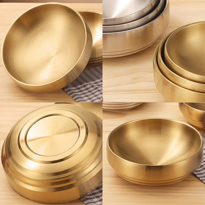 Double-Wall Stainless Steel Bowl — 17–25 cm, Selected Finish