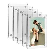 Clear Acrylic Magnetic Mini Photo Frames — 5-Piece Set