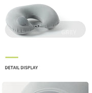 Inflatable Velvet Travel Neck Pillow