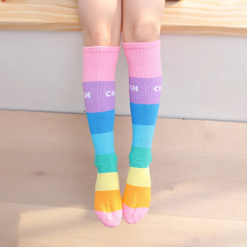 Spring Autumn Girls Cotton Ankle Short Lovely Stockings Cartoon Unicorn Kids Child Knee High Socks Infant Baby Over Knee Socks
