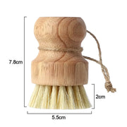 2pcs/set Kitchen Cleaning Brush Wooden Dish Brush with Natural Sisal and Coconut Durable Portable Eco Friendly Zero Waste