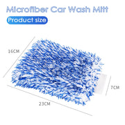 Blue Microfiber Car-Wash Mitt — Single or Accessory Set