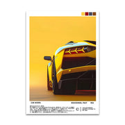 Supercar Canvas Wall Art Print Poster Car Magazine Decor Mural Modern Home Decor Car Lover Gift Unframed