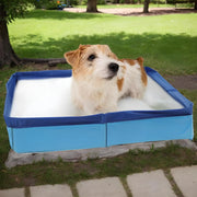 Dog Paddling Pool 50x50x10cm PVC Folding small pet bathtub Summer Cool Cleaning Basin for Puppy Cats Ducks Parrots Pet Supplies