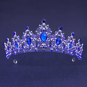 Luxury Elegant Princess Bridal Crystal Tiara Crown For Women Silver Color Diadem Veil Tiaras Wedding Hair Accessories Headpieces