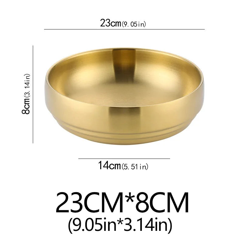 Double-Wall Stainless Steel Bowl — 17–25 cm, Selected Finish