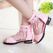 Girl Shoes Sandalias Kid Shoe Kid Sandal Summer New Fashion Girls Princess Shoe Soft Sole Roman Shoes Student Sandals for Girls