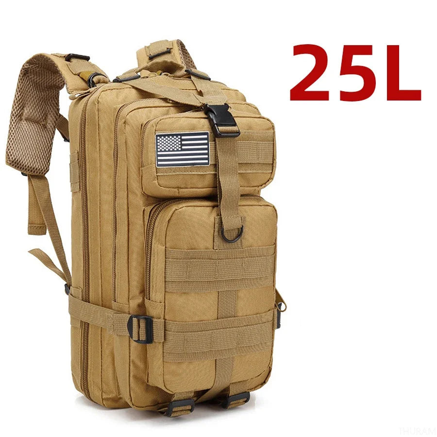 Unisex Oxford Hiking Backpack — MOLLE Webbing, 25L or 50L