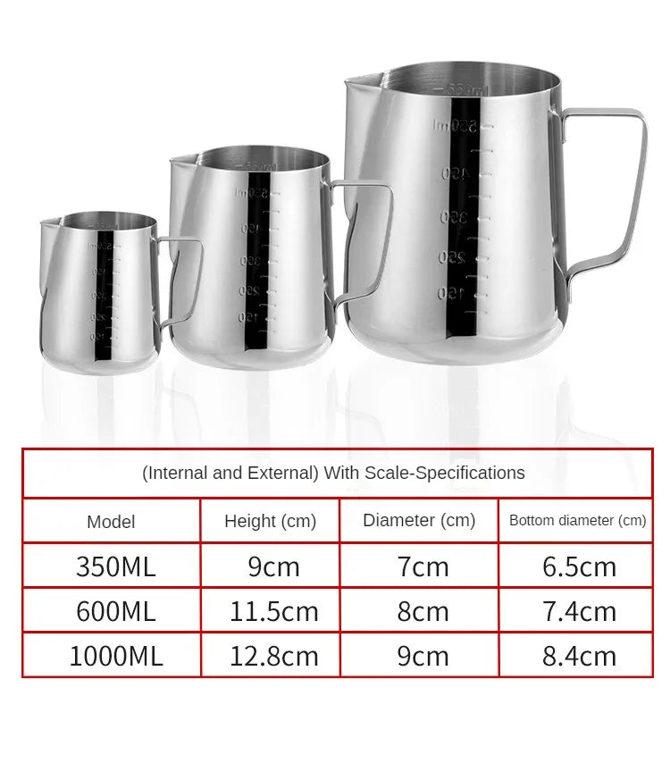 Stainless Steel Milk Frothing Pitcher