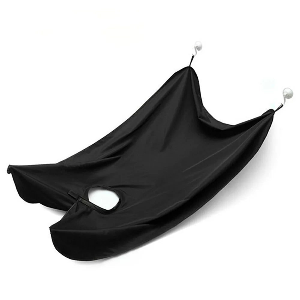 Black Beard-Trimming Bib and Grooming Cape — 1 Piece