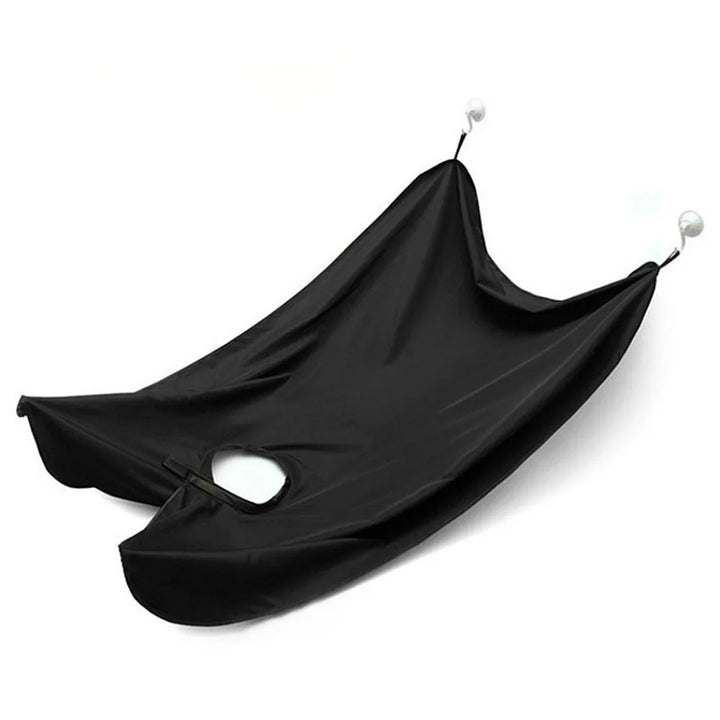 Black Beard-Trimming Bib and Grooming Cape — 1 Piece