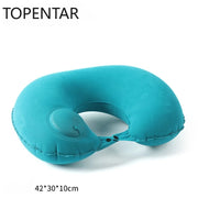 Inflatable Velvet Travel Neck Pillow