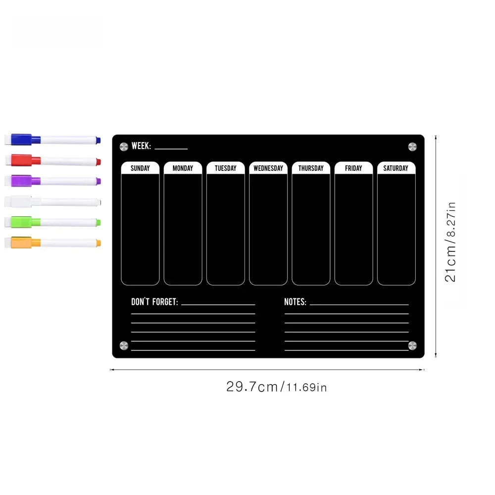 Magnetic Acrylic Refrigerator Planner