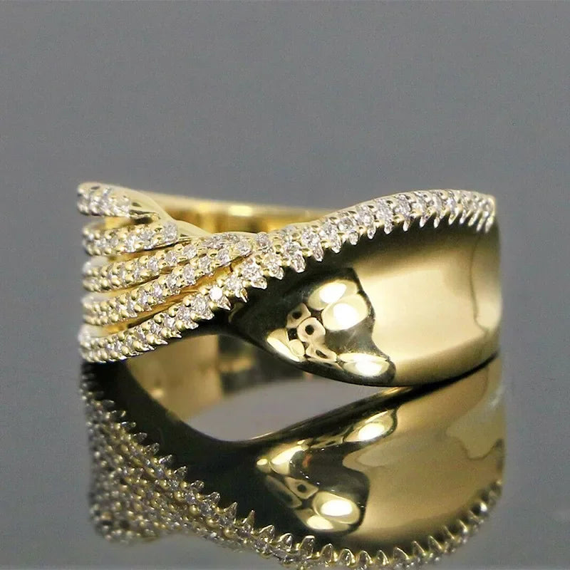 2026 New Personalized Niche Ring Female Actress with Punk Line Design, Popular Internet Celebrity Style Jewelry Accessories