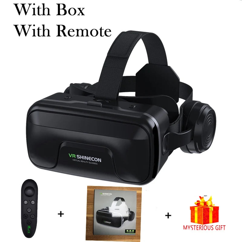 Shinecon Viar 3D Virtual Reality VR Glasses Headset Devices Helmet Lenses Goggles Smart For Smartphones Phone Cell Mobile Games