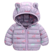 Kids Boys Baby Hooded Lightweight Jacket Cartoon Dinosaur Zipper Coats Girls Autumn Winter Warm Christmas Outerwear 0-5 Year Old