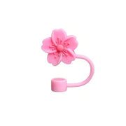 Flower Silicone Straw Covers — 10 mm Fit, Selected Color and Pack
