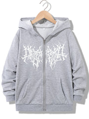 Streetwear Fashionable Zipper Hoodie Casual HIP HOP Hoodies Jackets Boys Girls Y2k Zip Up Sweatshirt Spring Autumn