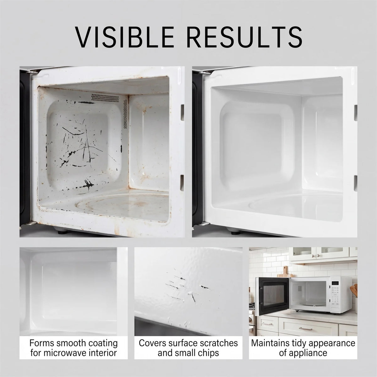 Heat Resistant Microwave Cavity Paint White Microwave Interior Touch Up Paint Appliance Scratch Repair 30ml Cover up rust DIY