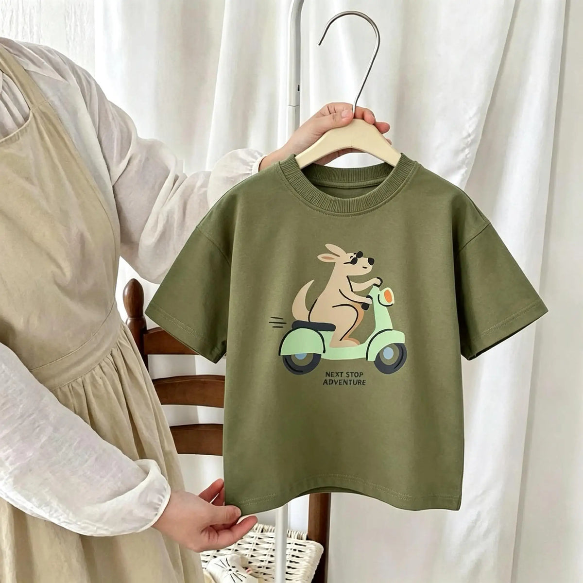 1-7 Age Girl Boy Clothing T-shirt Tops Short-sleeved Round Collar Casual Tshirts Children's Clothes Simple Versatile Kids Tshirt