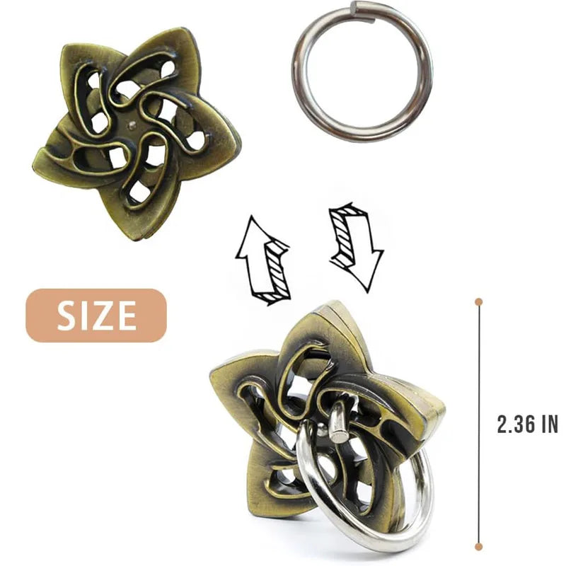 Metal Magic Baffling Puzzles Brain Teasers For Kids Adults Mind Challenge IQ Test 3PCS Set Disentanglement Educational Toys