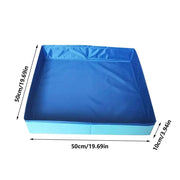 Dog Paddling Pool 50x50x10cm PVC Folding small pet bathtub Summer Cool Cleaning Basin for Puppy Cats Ducks Parrots Pet Supplies