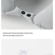 Inflatable Velvet Travel Neck Pillow