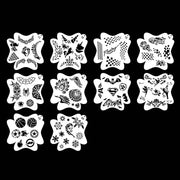 10 Pcs Children Stencils Face Painting Washable Body FaceTattoo Spray Painting DIY Template For Kids 13*13cm Holiday Decorations