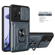 For Xiaomi 11T 11 T Pro Case Magnetic Ring Armor Card Slot Phone Cases for Xiaomi Mi 11T 11TPro Mi11T Stand Holder Back Cover