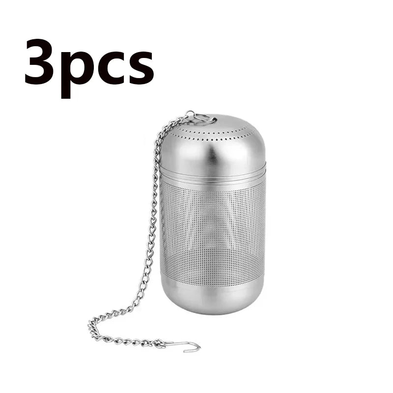 Stainless Steel Cylinder Tea Infuser — Selected Size and Pack