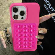 3D Suction Cup Stand Litchi Pattern Phone Case For iPhone 18 17 16 15 Pro Max Plus 16E 14 13 12 11 Pro Max X XS Shockproof Cover