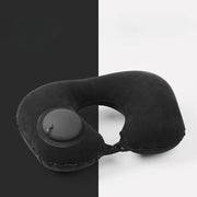 Inflatable Velvet Travel Neck Pillow