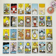 Cute Self-Mocking Bear Tarot Card Game Creative Tabletop Cartoon Tarot Cards Entertainment Poker Learning Card Deck Future Fortu