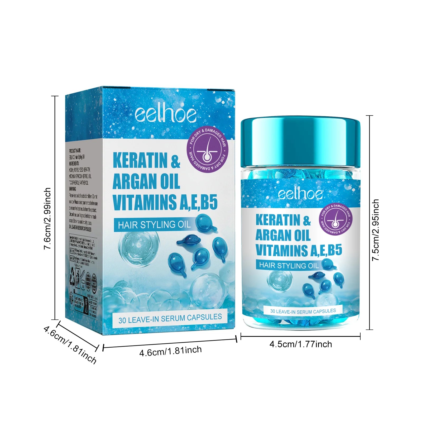 Keratin Vitamin Hair Essence Capsules