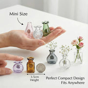 Mini Glass Vase Refrigerator Magnet Set