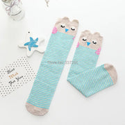 Spring Autumn Girls Cotton Ankle Short Lovely Stockings Cartoon Unicorn Kids Child Knee High Socks Infant Baby Over Knee Socks
