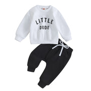 Citgeett Autumn Toddler Boys Fall Outfits Letter Print Long Sleeve Sweatshirts and Pants Spring Clothes Set