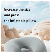 Inflatable Velvet Travel Neck Pillow