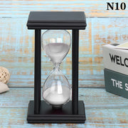 Wooden-Frame Sand Hourglass — Approximate 30-Minute, Black, 1 Piece