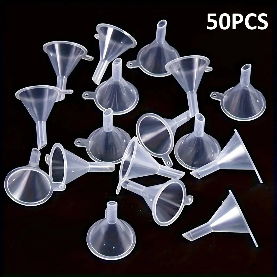 Mini Polypropylene Funnels — Selected 5-, 10-, 20-, 30- or 50-Piece Pack