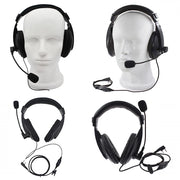 Professional Noise Cancelling Overhead Headphones With Microphone for 2Pin Baofeng Gaming Wired Headsets Earphones