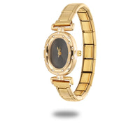 New Vintage Men Women's High Quality Oval Shape Stainless Steel Watch Bracelet Fit 9mm DIY Italian Charm Bangle Jewelry Gifts