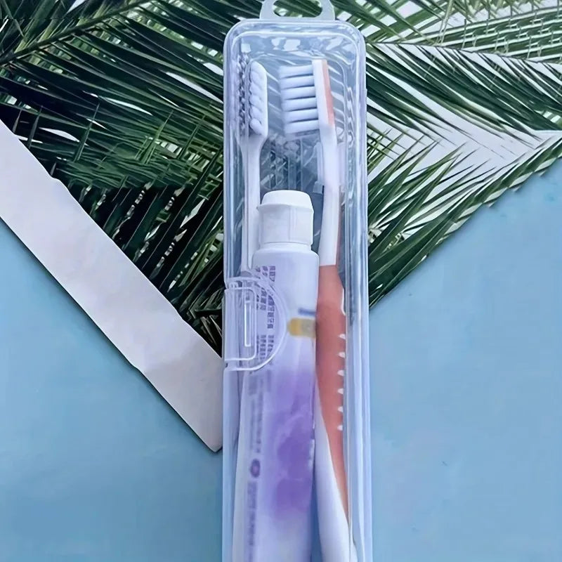 Toothbrush Box Transparent Organizer Case Travel Portable Toothbrush Holder Plastic Toothpaste Box Storage Container
