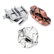 Variety Metal Puzzles Brain Teasers 3PCS Set IQ Logic Test Disentanglement for Mind Challenge Educational Toys Kids Adults