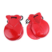 2Pcs Traditional Castanet Wood Spanish Flamenco Dance W String Hand Clapper Children Percussion Instrument