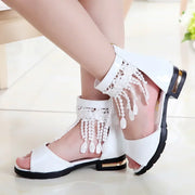 Girl Shoes Sandalias Kid Shoe Kid Sandal Summer New Fashion Girls Princess Shoe Soft Sole Roman Shoes Student Sandals for Girls