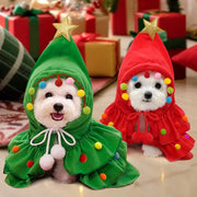 Christmas Tree Pet Costume — Hooded Cape for Cats & Small Dogs