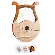 19-String Mahogany Lyre Harp