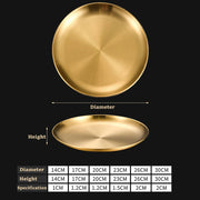Round Stainless Steel Serving Tray