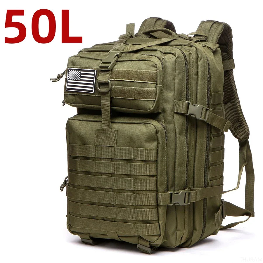 Unisex Oxford Hiking Backpack — MOLLE Webbing, 25L or 50L